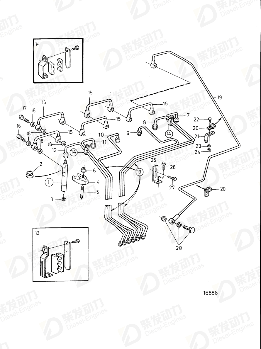 volvo penta Leak-off line 1543683 Drawing volvo penta Leak-off line 1543683 Drawing